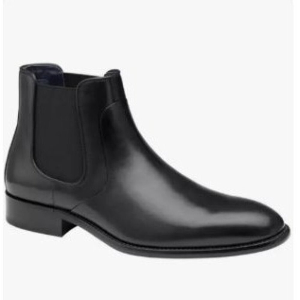 Johnston Murphy Size 11 Mens Leather Full Grain Chelsea Boots India Black - Picture 12 of 12